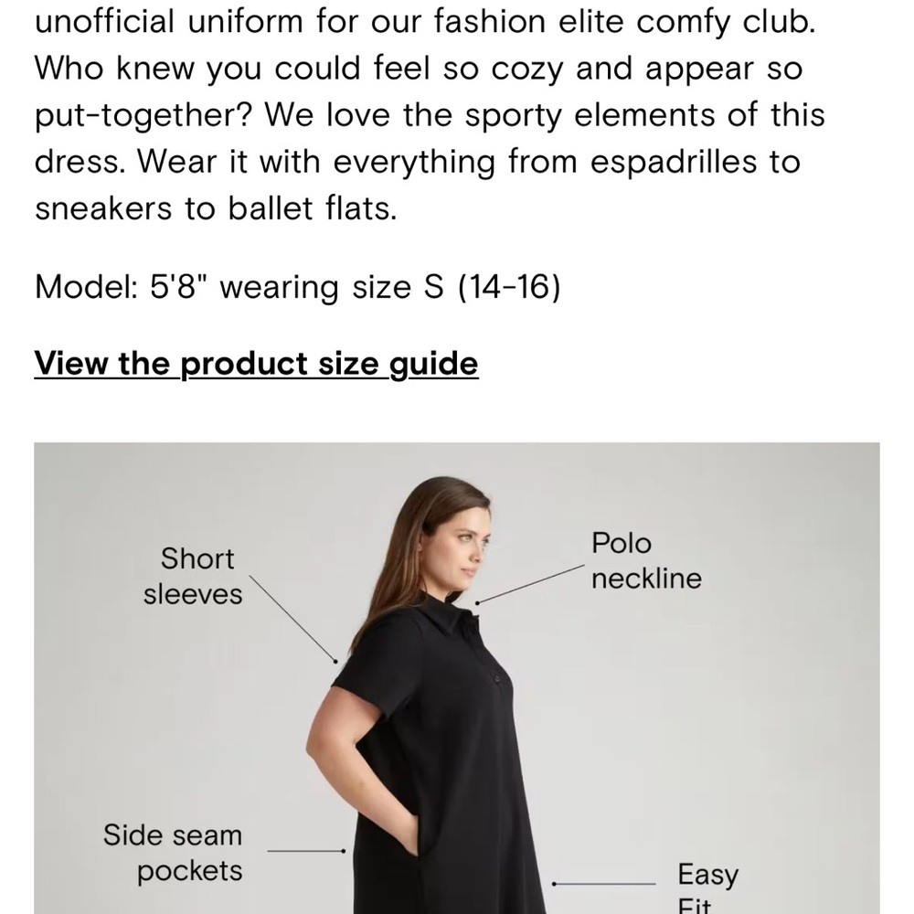 Universal Standard Forest Green Polo Shirt Dress - Picture 3 of 7